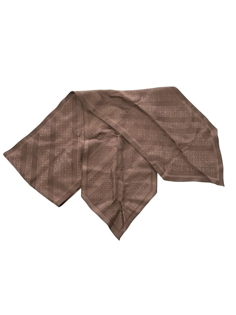 Louis Vuitton Scarf Dark Brown Ribbon